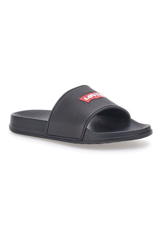 Ciabatte Nere Con Logo a Contrasto LEVI'S POOL