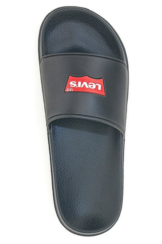 Ciabatte Nere Con Logo a Contrasto LEVI'S POOL