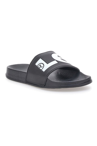 Ciabatte Nere Con Logo a Contrasto Bianco LEVI'S JUNE L