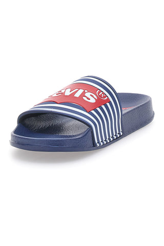 Ciabatte Navy con Logo Rosso in Silicone LEVI'S POOL
