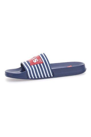 Ciabatte Navy con Logo Rosso in Silicone LEVI'S POOL