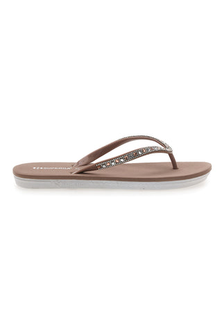 Superga – S24S728 – Flip-Flops mit Schmuckstein-Riemen in Puderrosa