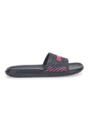 Schwarze Hausschuhe mit fuchsiafarbenem Logo und ergonomischer Sohle ARENA URBAN EASY