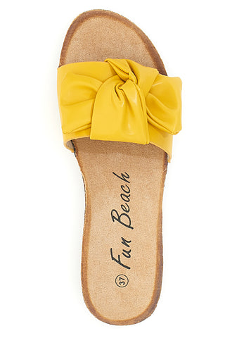 Gelbe Pantoffeln Knoten Anatomische Fußsohle Fun Beach 14191