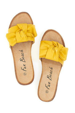 Gelbe Pantoffeln Knoten Anatomische Fußsohle Fun Beach 14191