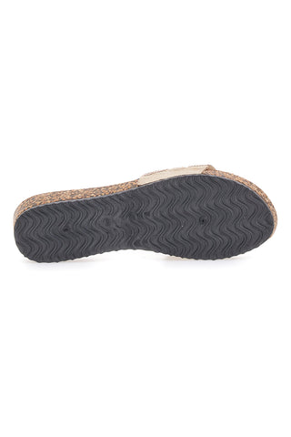 Champagner-Slipper mit Glitzerband FUN BEACH 13523