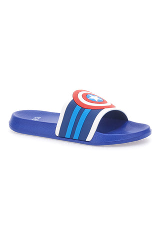 Ciabatte blu con logo Captain America Avengers R1010239S