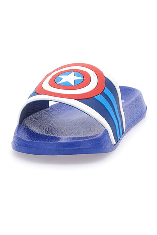 Ciabatte blu con logo Captain America Avengers R1010239S