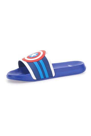 Ciabatte blu con logo Captain America Avengers R1010239S