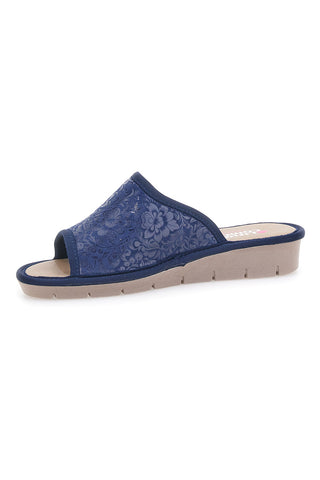 Blaue Hausschuhe Made in Italy LINEA COMODA 8059