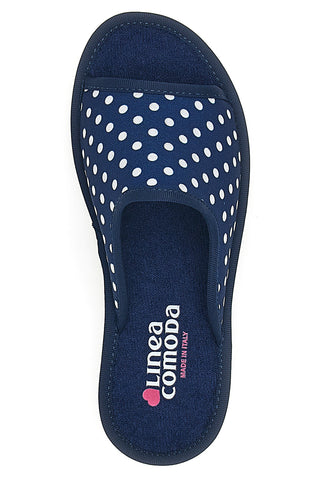 Ciabatte Taupe e a Pois Bianchi Made in Italy LINEA COMODA 5179