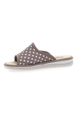 Ciabatte Taupe e a Pois Bianchi Made in Italy LINEA COMODA 5179