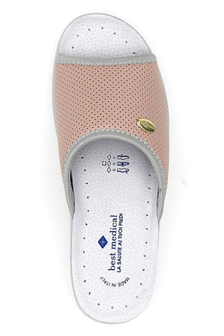 Rosa Hausschuhe mit anatomischem Fußbett und rutschfester Sohle Best Medical 24