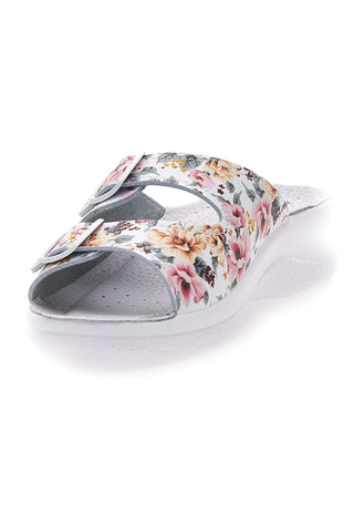 Ciabatte con fiori multicolor e doppia fascia antiscivolo Best Medical 122F