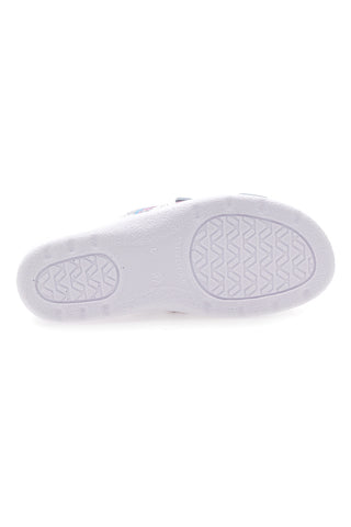 Ciabatte Bianche con fiori multicolor e doppia fascia antiscivolo Best Medical 122F