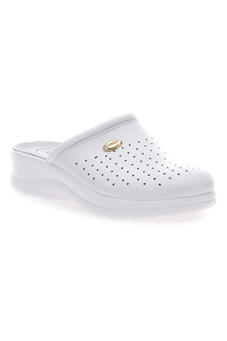 Weiße rutschfeste Hausschuhe mit anatomischem Fußbett Best Medical 2883