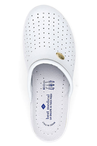 Weiße rutschfeste Hausschuhe mit anatomischem Fußbett Best Medical 2883