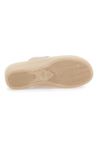 Beige Hausschuhe mit geschlossener Spitze, hergestellt in Italien, Bio Up 6204