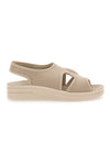 Beige Sandalen mit Obermaterial aus echtem Leder BIO UP 721