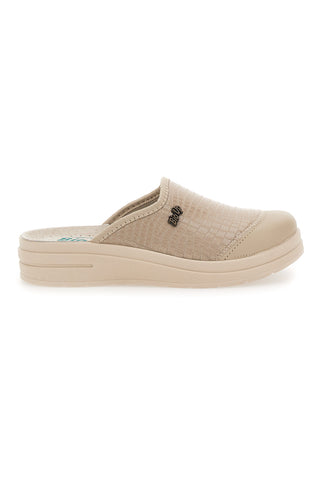 Ciabatte Beige con Tomaia in Pelle Effetto Lucido BIO UP 753