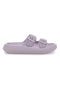 Lila Gummi-Slipper mit Doppelriemen und verstellbaren Schnallen 2T2L ILY02