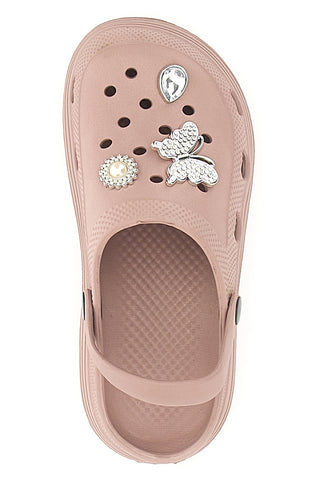 Sabot rosa con charms decorativi 2T2L 2035