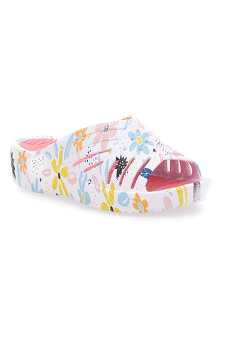 Ciabatte floreali multicolor con fascia incrociata 2T2L 711