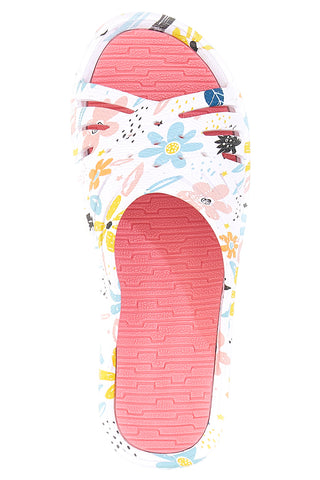 Ciabatte floreali multicolor con fascia incrociata 2T2L 711