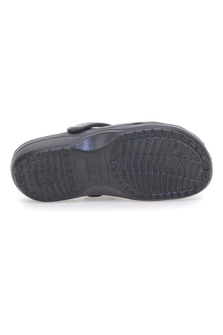 Sabot neri in gomma traforato con cinturino 2T2L 1851