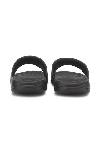 Puma – Popcat 20 Jr – Schwarze Slides mit weißem Logo