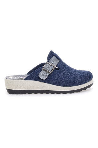 Pantofole blu con fibbia regolabile e suola bicolore Fly Flot 90440W68FR