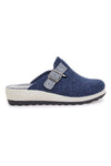 Fly Flot 90440W68FR Blaue Hausschuhe mit verstellbarer Schnalle und zweifarbiger Sohle