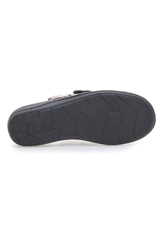 Slipper mit Blumenmuster, Klettverschluss und anatomischer Innensohle Inblu 15OD