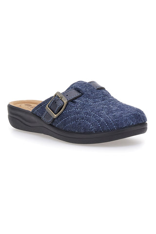 Pantofole blu con fibbia e plantare comfort Inblu 50 CF