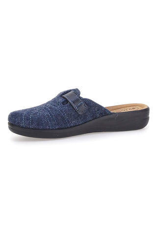 Pantofole blu con fibbia e plantare comfort Inblu 50 CF