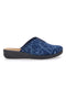 Blauer Slipper mit Blumenmuster und anatomischer Innensohle Inblu 49CF