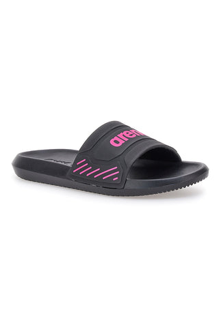 Schwarze Hausschuhe mit rosa Logo Arena 10563300