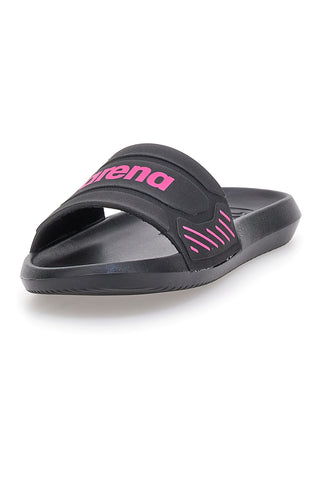 Schwarze Hausschuhe mit rosa Logo Arena 10563300