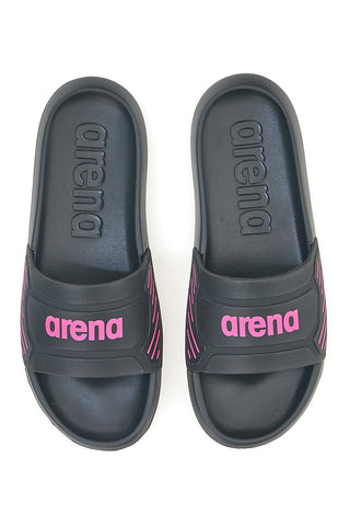 Schwarze Hausschuhe mit rosa Logo Arena 10563300
