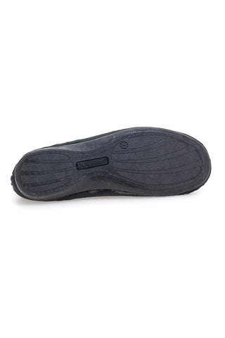 Pantofole nere con dettagli animalier e cuori Superga S41S598
