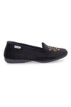 Pantofole Cibatte nere con ricamo dorato Superga S10U272