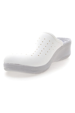 Inblu 5033 weiße perforierte Berufspantoffeln mit anatomischem Fußbett