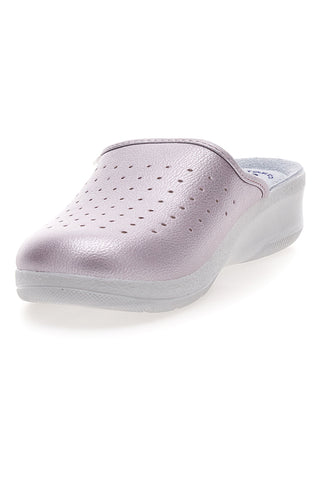 Inblu 5033N perforierte lila Berufspantoffeln mit anatomischem Fußbett