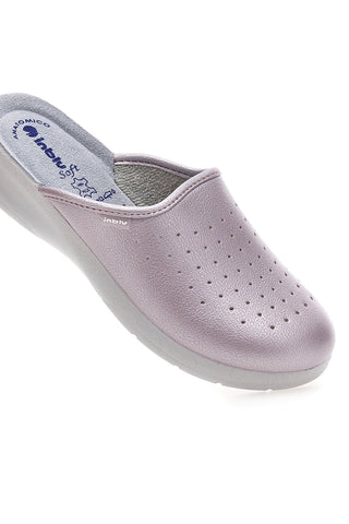 Ciabatte professionali lilla traforate con plantare anatomico Inblu 5033N