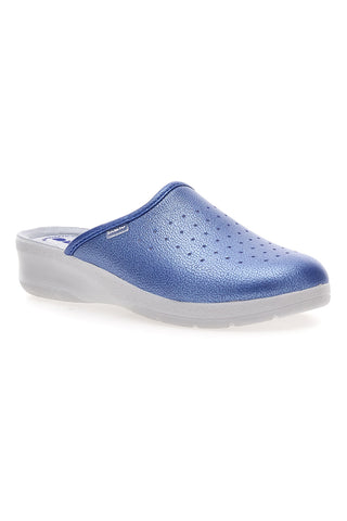 Inblu 5033N perforierte blaue Berufspantoffeln mit anatomischem Fußbett