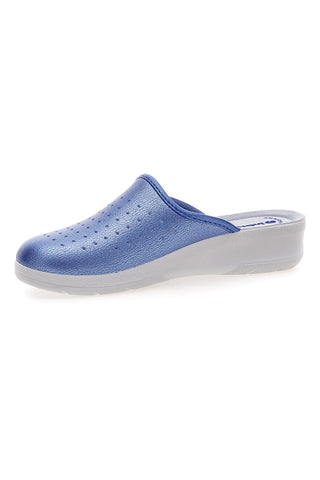 Inblu 5033N perforierte blaue Berufspantoffeln mit anatomischem Fußbett