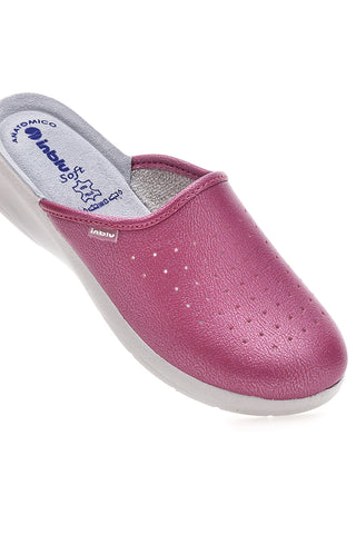 Professionelle perforierte Fuchsia-Hausschuhe mit anatomischer Innensohle Inblu 5033N