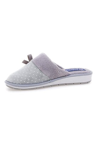 Ciabatte grigie con pois e fiocco decorativo Inblu 72 LB