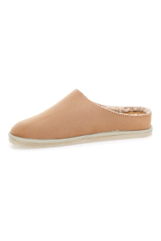 Beige Hausschuhe mit Inblu 45 CS Fellfutter