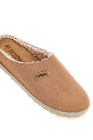Beige Hausschuhe mit Inblu 45 CS Fellfutter